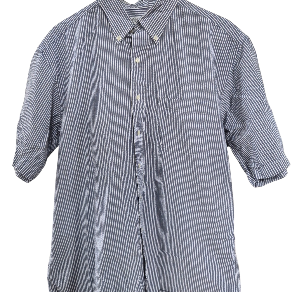 Brooks Brothers Seersucker Button Down Shirt Large